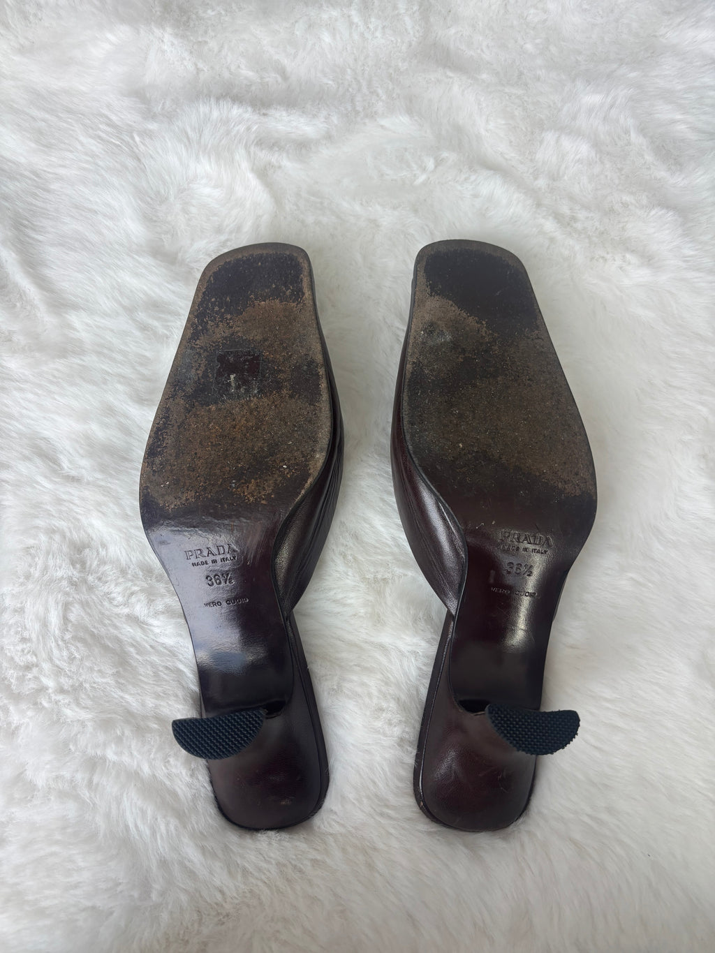 Vintage Prada Purple Rose Kitten Heels