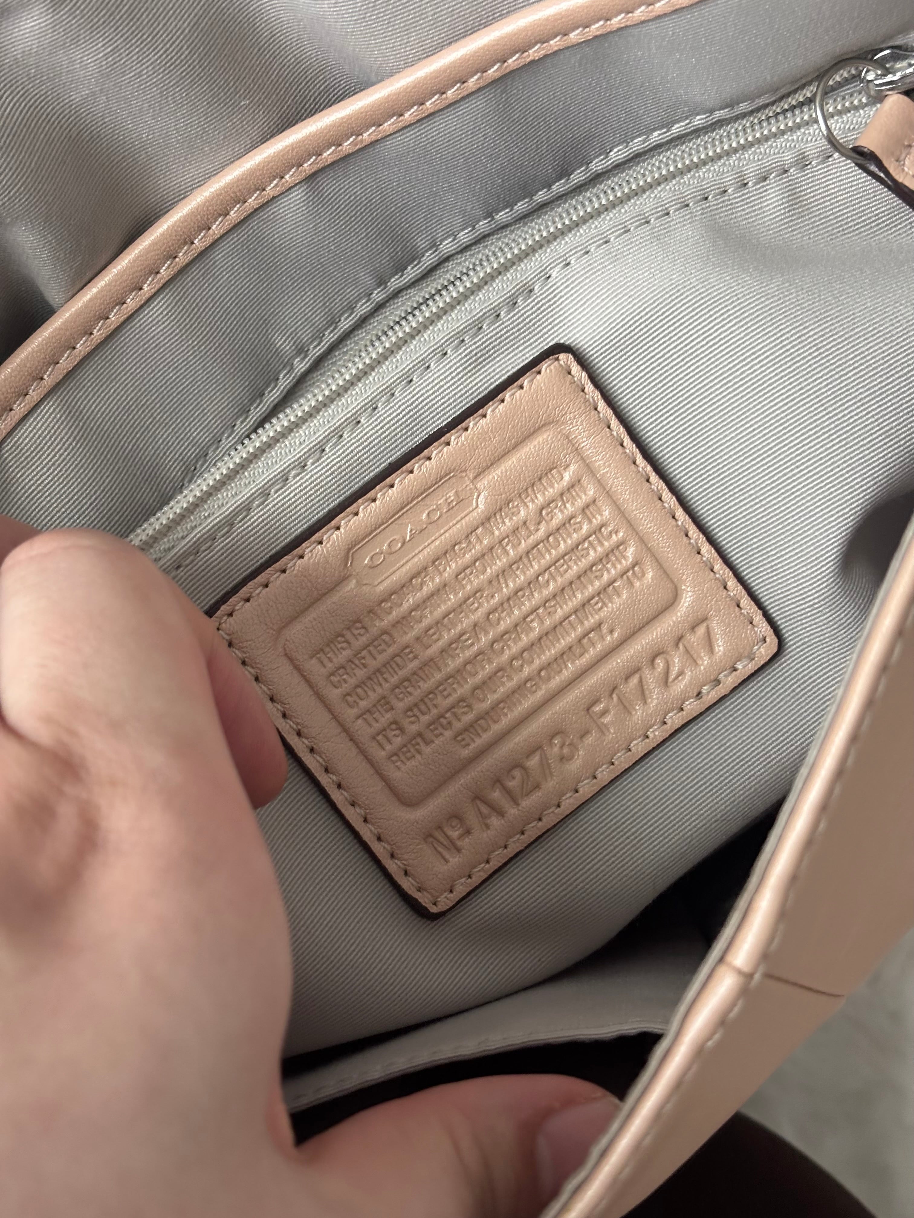 Vintage Coach Chalk Pink Leather Soho Bag with resin buckle