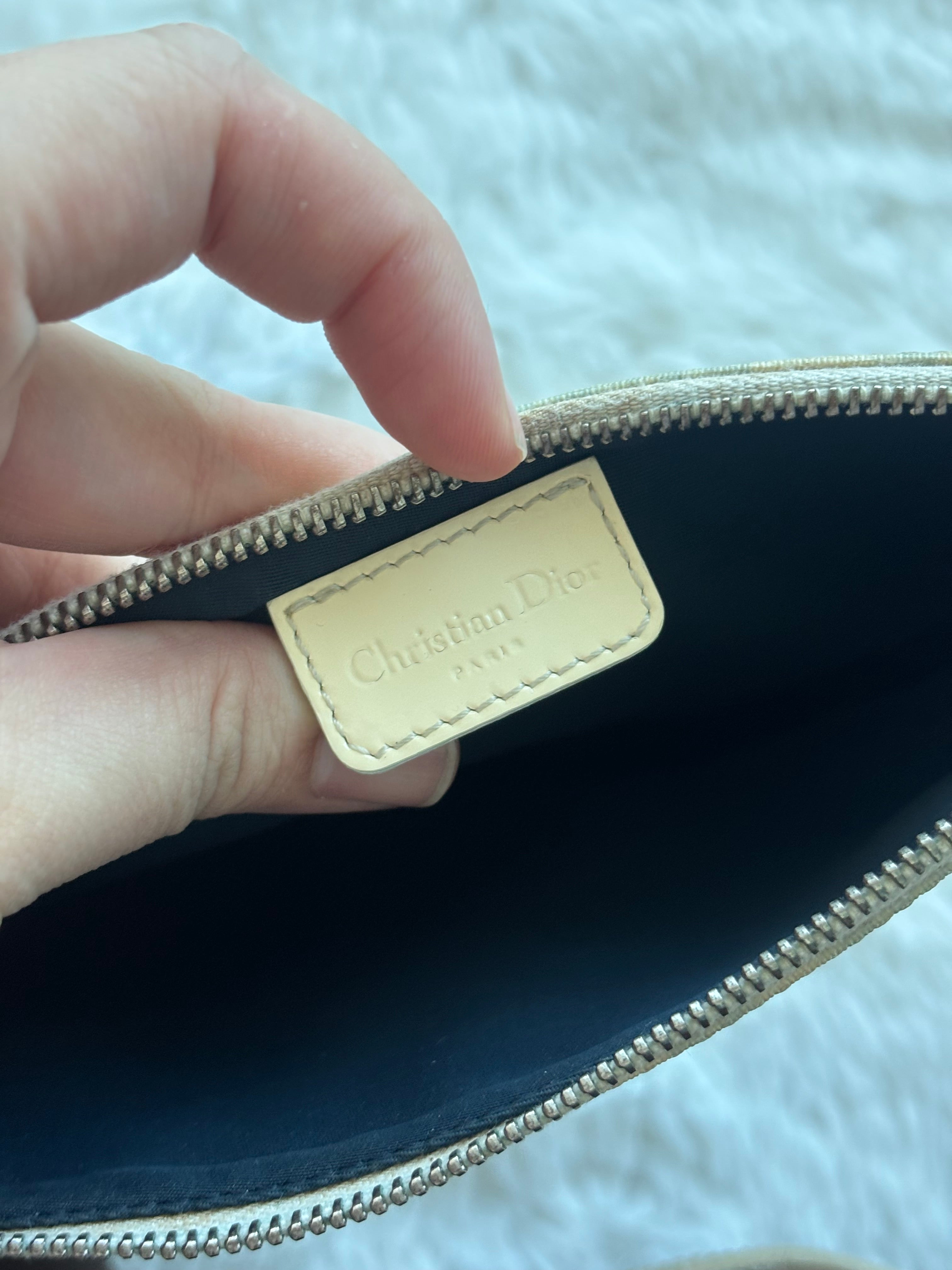 Rare Vintage Christian Dior Blue Saddle Pochette Bag