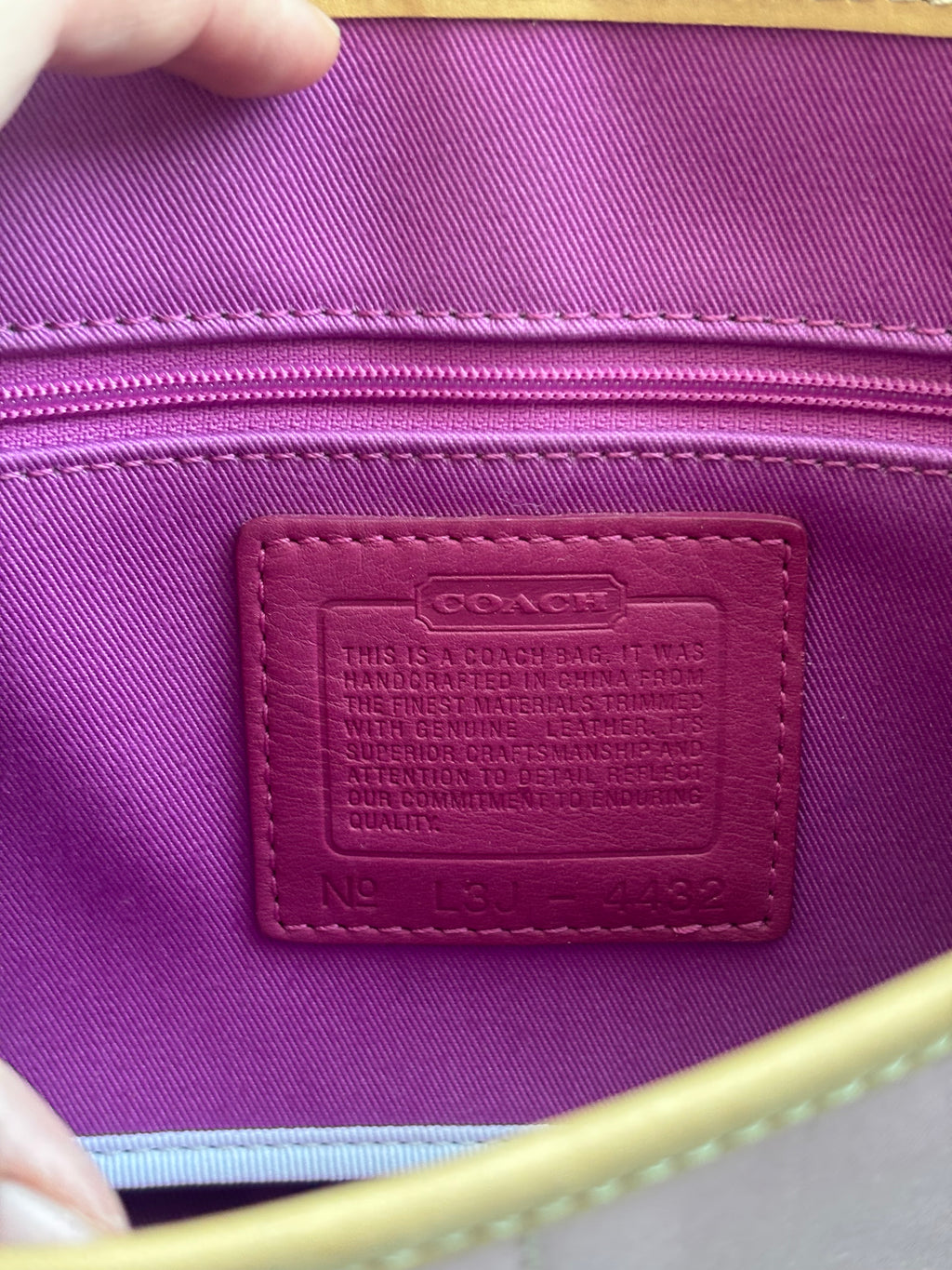 Vintage Coach Daisy Floral Pink Canvas Soho Bag
