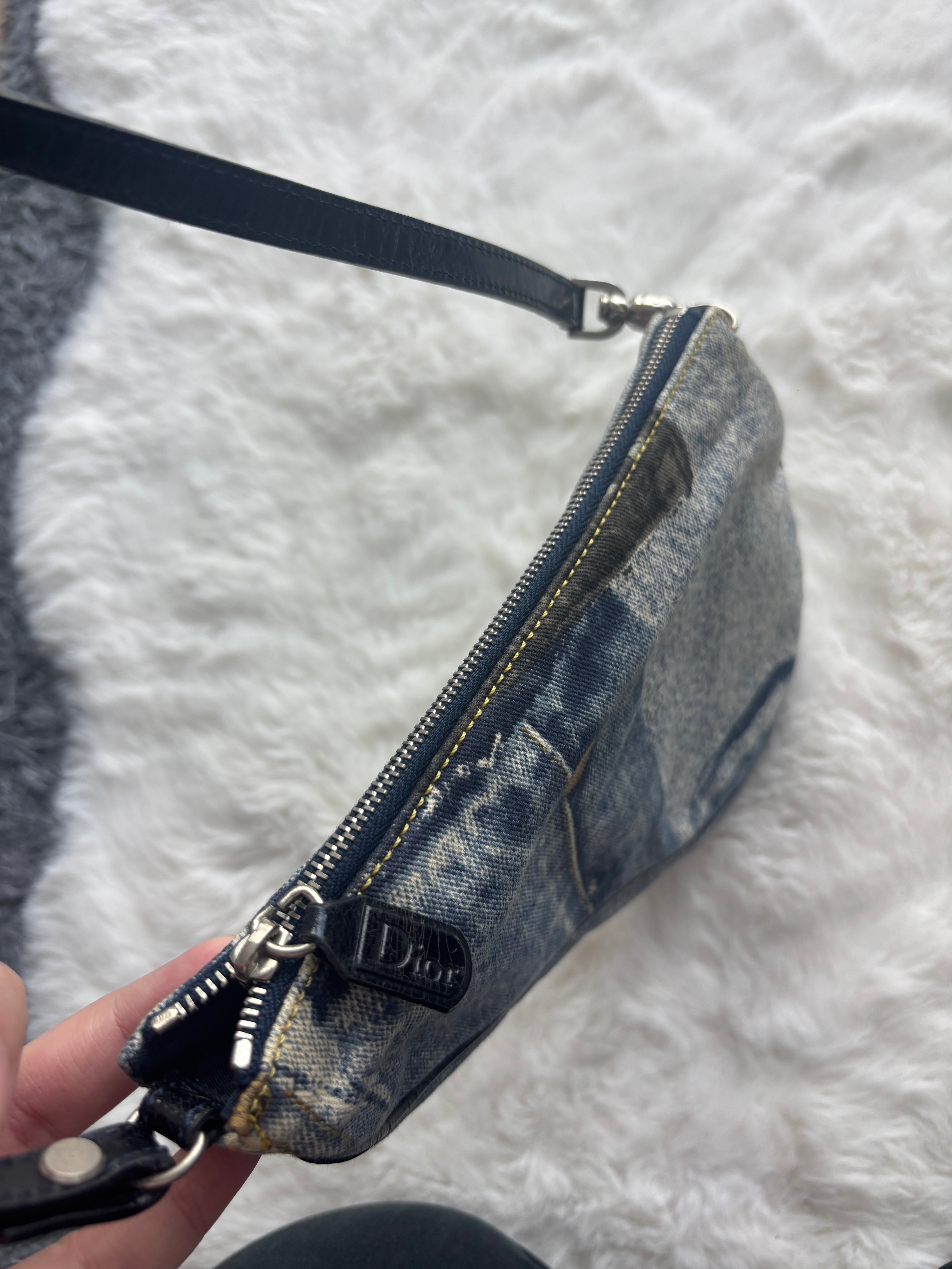 Christian Dior 2001 S/S Miss Diorella Demin Saddle Pochette