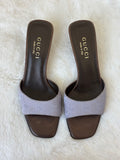 Gucci Lilac Monogram Leather Sandal