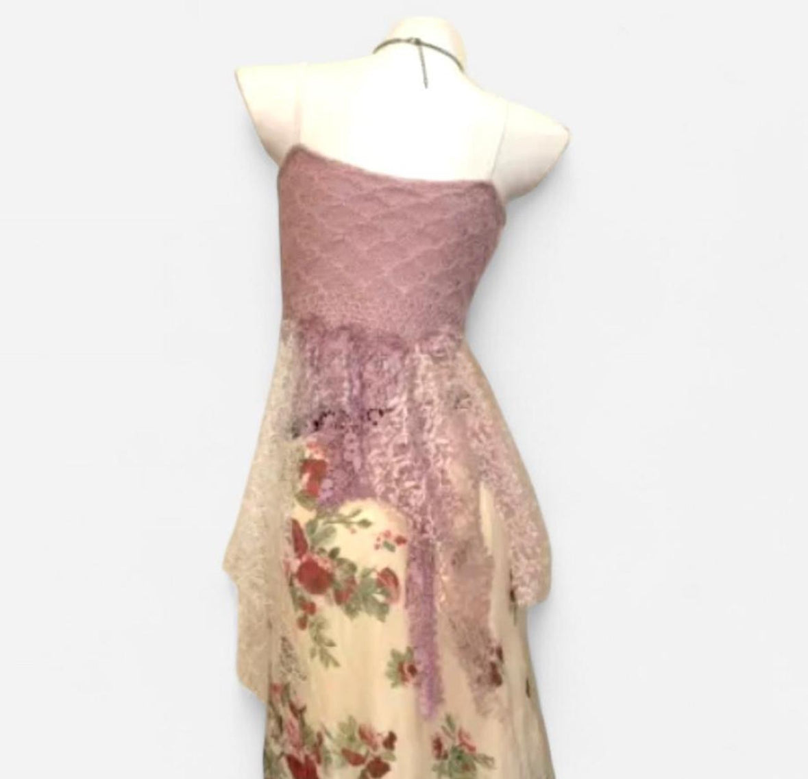 Vintage remake Pink and Cream Fairycore Babydoll Dress